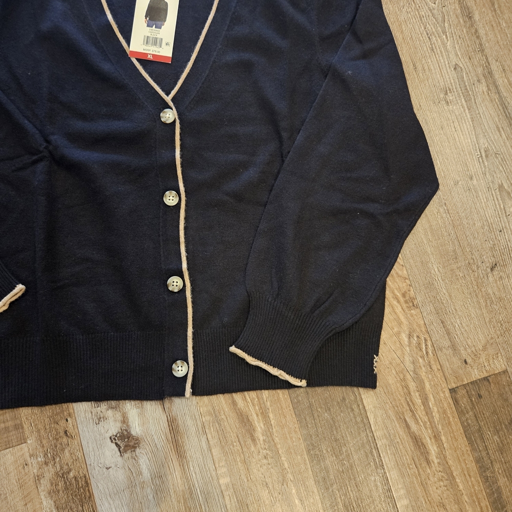 Scotch & Soda Black Cardigan with Cream Trim - Picture 4 of 5